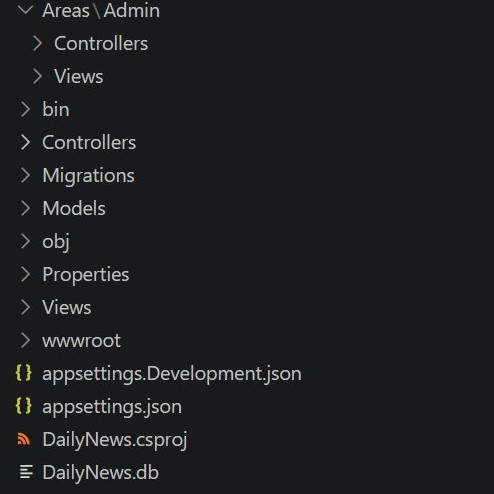 DailyNews homepage showing the dark night-sky themed news feed